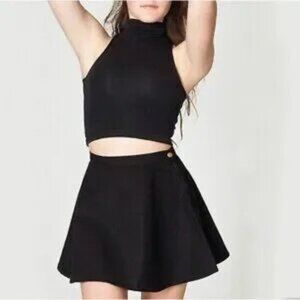 American Apparel black denim circle skirt